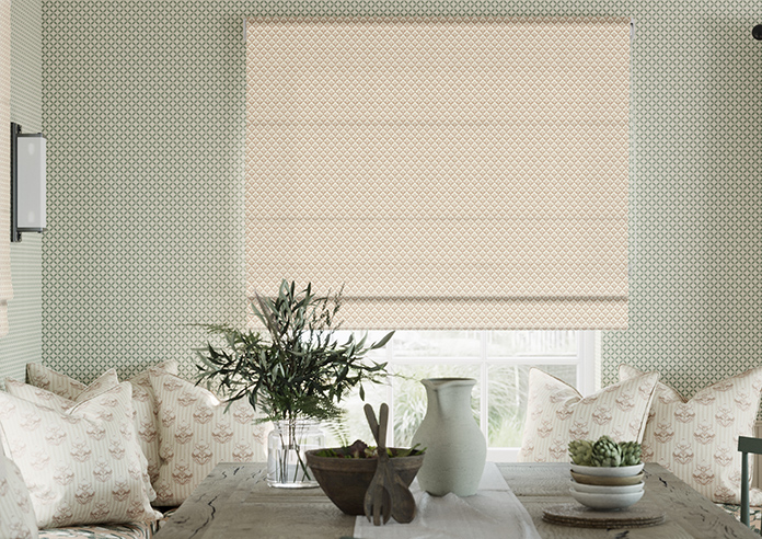Trellis Prints, Scallop and Bud Manson - Twist&Fit Roman Blind - Image 3